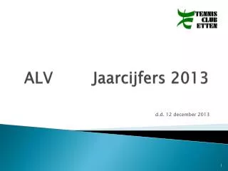 alv jaarcijfers 2013