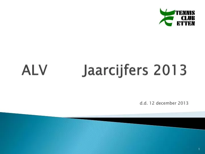 alv jaarcijfers 2013