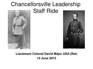 Chancellorsville Leadership Staff Ride