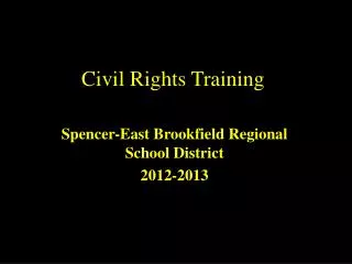 Civil Rights Training