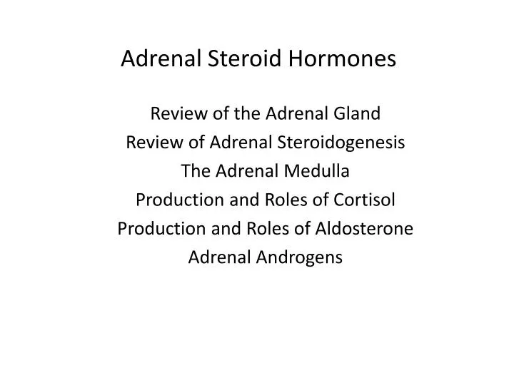 adrenal steroid hormones