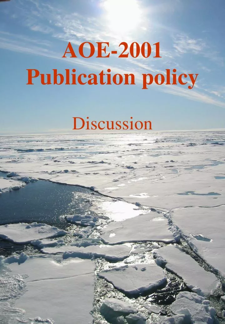 aoe 2001 publication policy