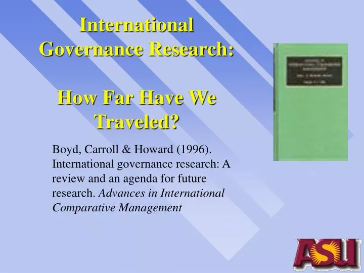 international governance research how far have we traveled