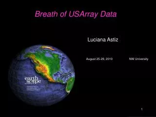 Breath of USArray Data