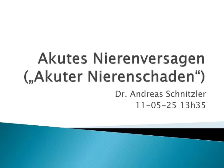 akutes nierenversagen akuter nierenschaden