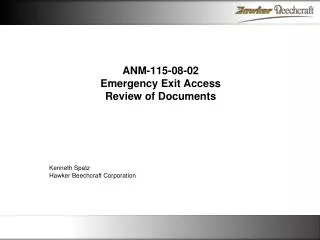 ANM-115-08-02 Emergency Exit Access Review of Documents