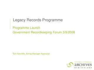 Legacy Records Programme