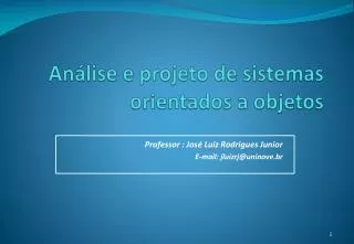 an lise e projeto de sistemas orientados a objetos