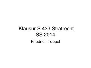 klausur s 433 strafrecht ss 2014