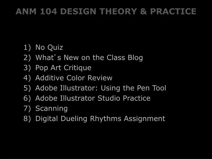 anm 104 design theory practice