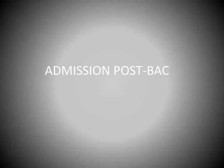 admission post bac