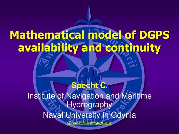 mathematical model of dgps availability and continuity