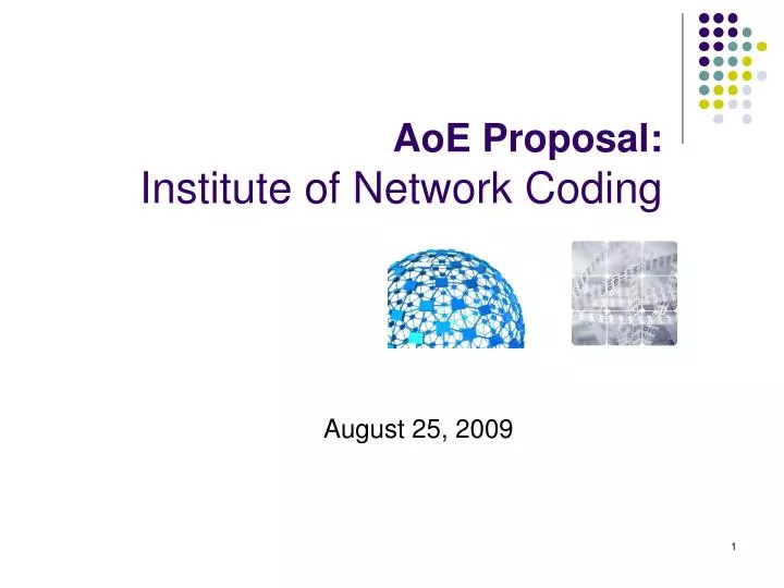 aoe proposal institute of network coding