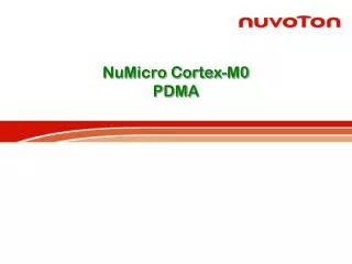 NuMicro Cortex-M0 PDMA