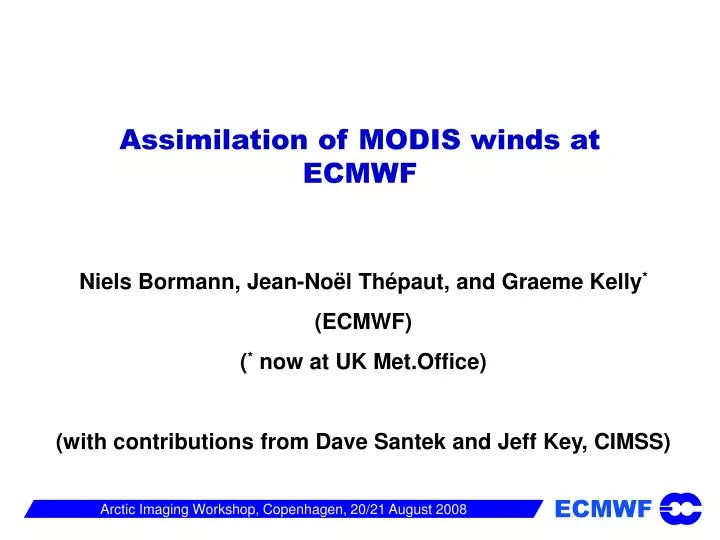 assimilation of modis winds at ecmwf