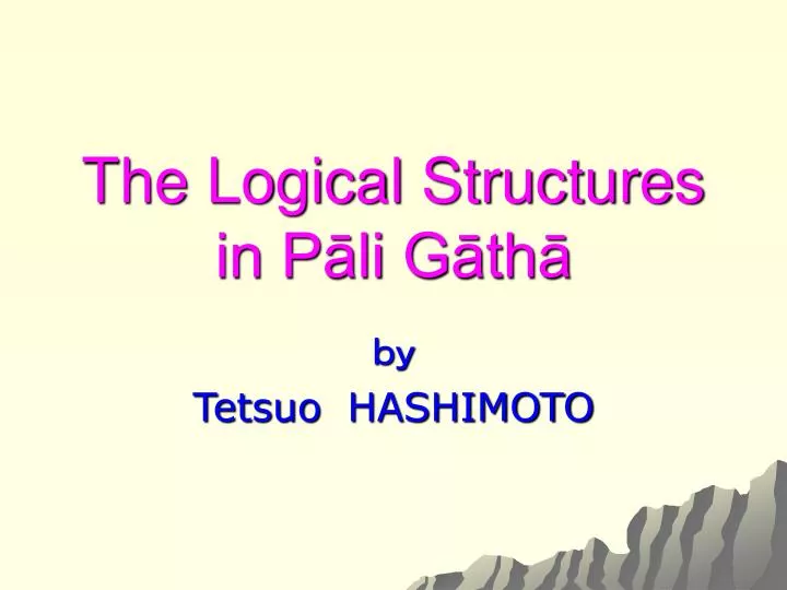 the logical structures in p li g th