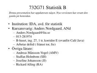 732g71 statistik b