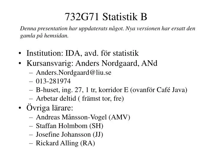 732g71 statistik b