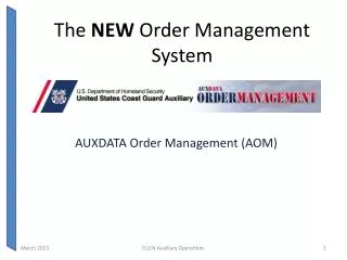 The NEW Order Management System