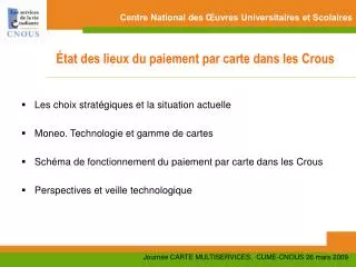 tat des lieux du paiement par carte dans les crous
