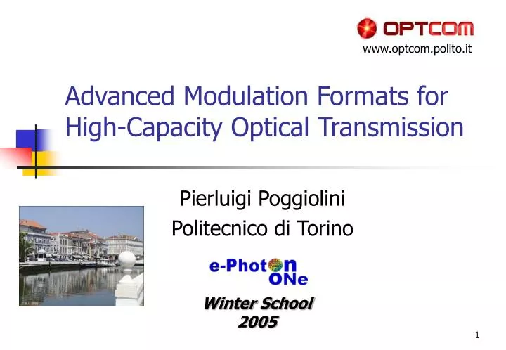 advanced modulation formats for high capacity optical transmission