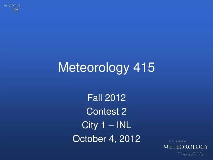 meteorology 415