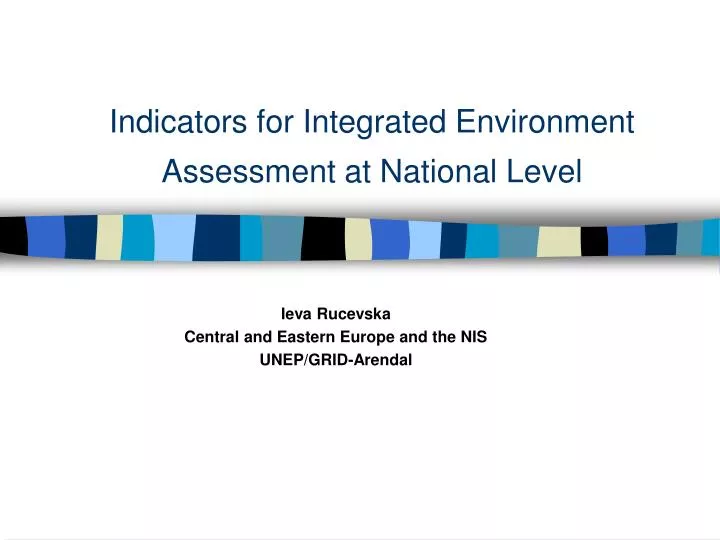 indicators for integrated environment assessment at national level