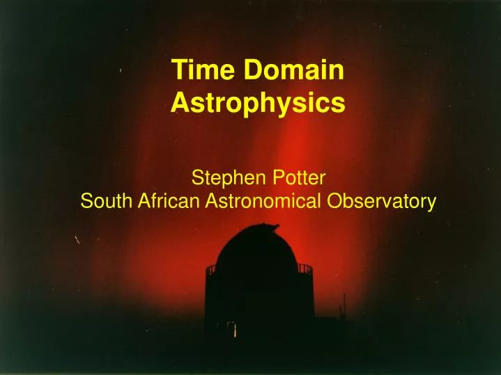stephen potter south african astronomical observatory