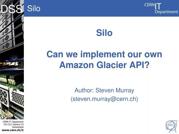 silo can we implement our own amazon glacier api