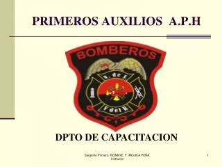 primeros auxilios a p h
