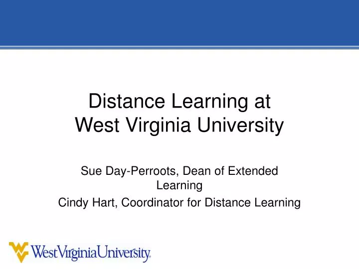 distance learning at west virginia university