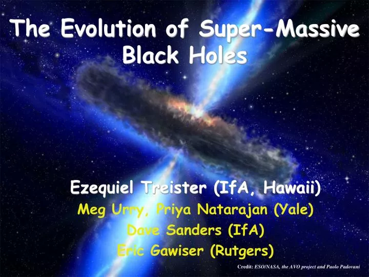 the evolution of super massive black holes