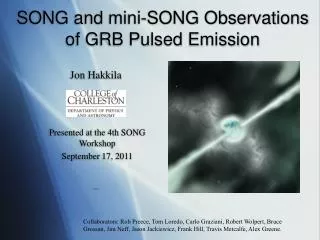 SONG and mini-SONG Observations of GRB Pulsed Emission