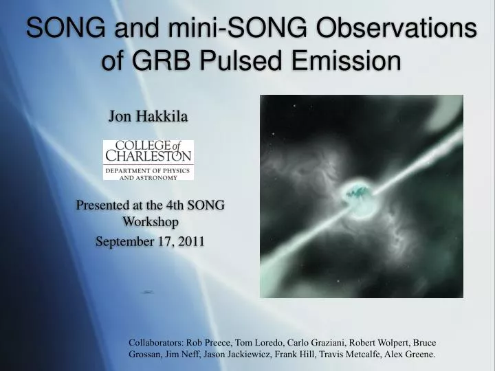 song and mini song observations of grb pulsed emission