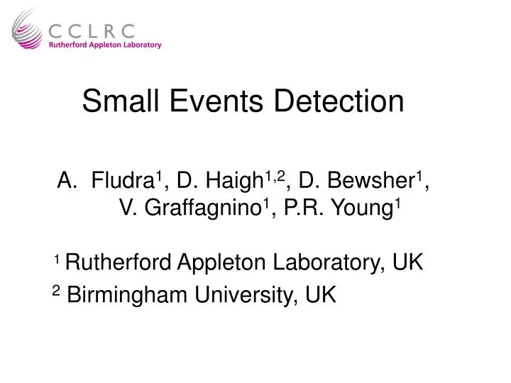 small events detection