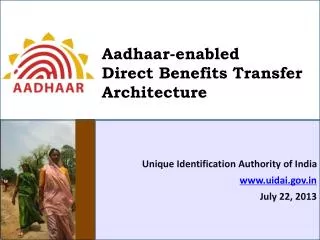 Aadhaar-enabled Direct Benefits Transfer Architecture