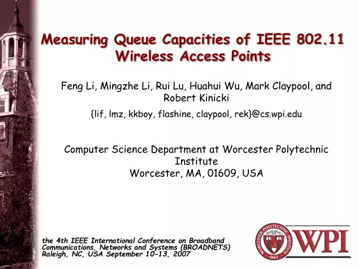 measuring queue capacities of ieee 802 11 wireless access points