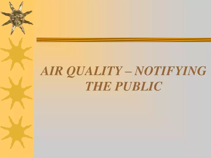 air quality notifying the public