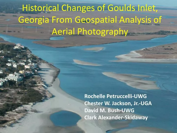 historical changes of goulds inlet georgia from geospatial analysis of aerial photography
