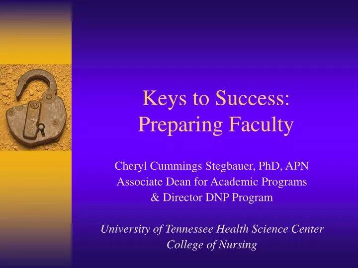 keys to success preparing faculty