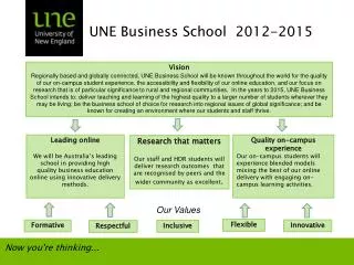 UNE Business School 2012-2015