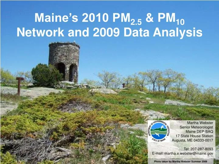 maine s 2010 pm 2 5 pm 10 network and 2009 data analysis