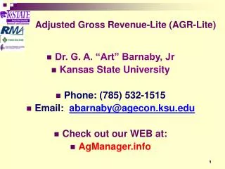 Adjusted Gross Revenue-Lite (AGR-Lite)