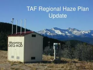 TAF Regional Haze Plan Update