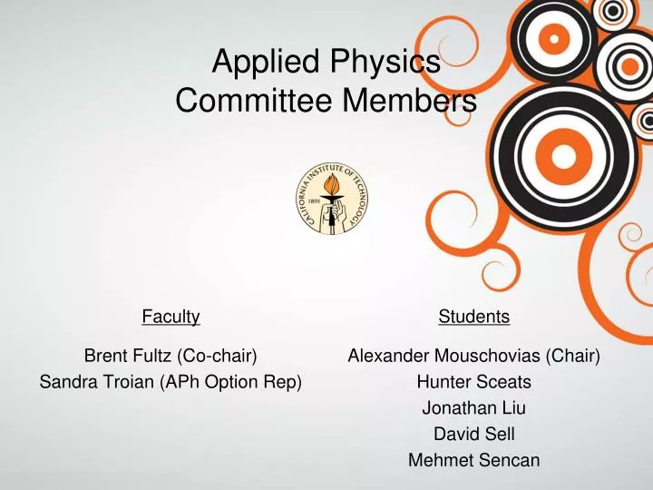 applied physics committee members