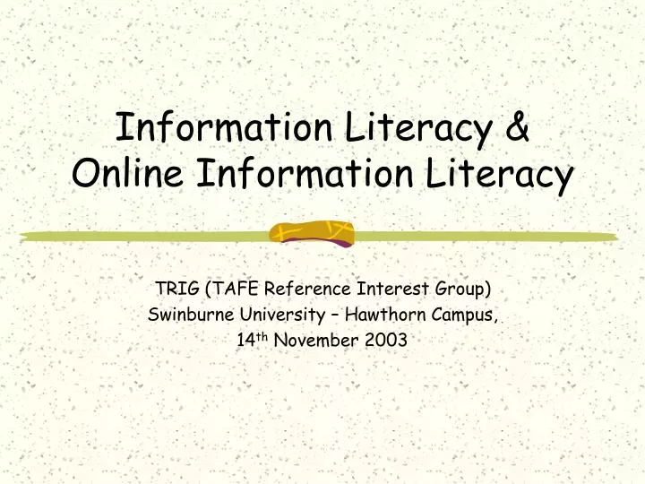 information literacy online information literacy