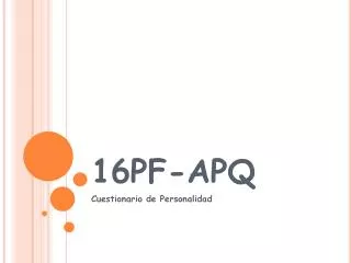 16pf apq