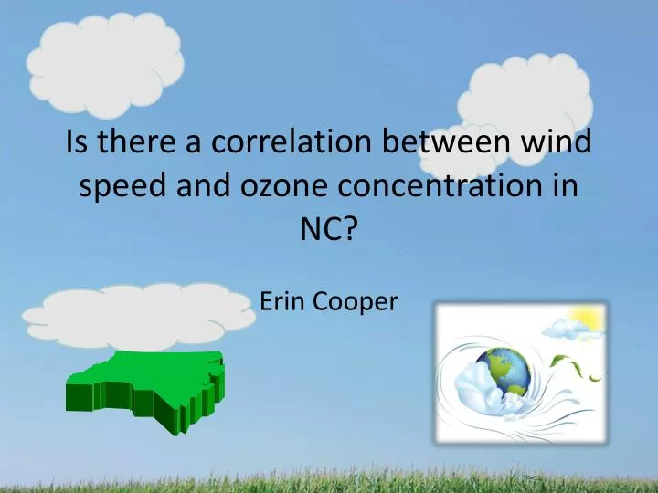 is there a correlation between wind speed and ozone concentration in nc