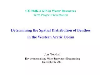 Determining the Spatial Distribution of Benthos in the Western Arctic Ocean
