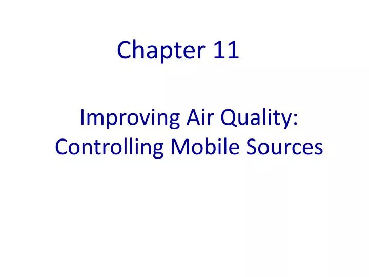improving air quality controlling mobile sources
